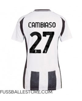 Günstige Juventus Andrea Cambiaso #27 Heimtrikot Damen 2024-25 Kurzarm